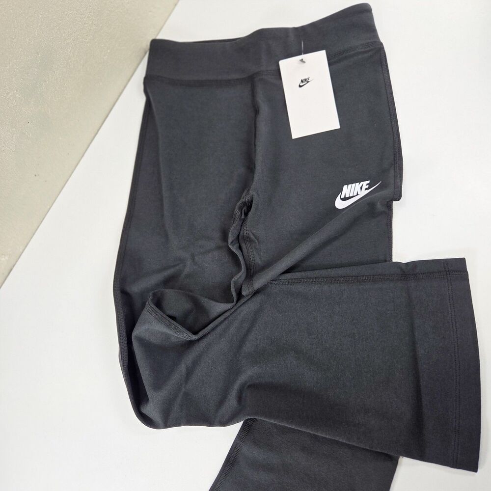 Nike Kids Tight Fit Mid Rise Full Length Leggings Size M Black NWT
